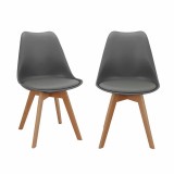 Комплект из 2-х стульев Eames Bon серый недорого