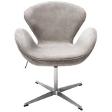 Кресло SWAN STYLE CHAIR латте, искусственная замша распродажа