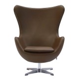 Кресло EGG STYLE CHAIR коричневый, экокожа фото