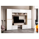Алетра ТБ01-1600 дуб крафт серый / глянец белый ТВ-тумба распродажа