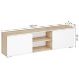 Алетра ТБ01-1600 дуб крафт серый / глянец белый ТВ-тумба недорого