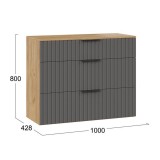 Тумба комбинированная (1000) Исп.2.3 Хилтон распродажа