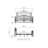 Викси 180х200 черная Кровать купить
