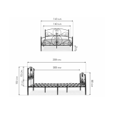 Нерика 160х200 черная Кровать купить