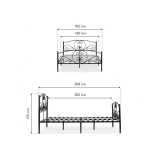 Нерика 180х200 черная Кровать недорого