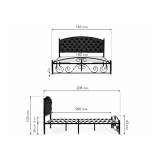 Борнео 180х200 черная Кровать от производителя