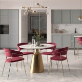 Комплект из 2-х стульев Turin винный с золотыми ножками распродажа
