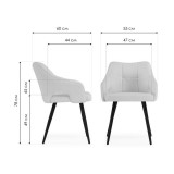Hera dark gray / black Стул на металлокаркасе от производителя