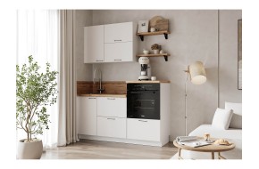 Кухонный гарнитур КГ 1650 ПВХ, Белый софт матовый Арника РМ