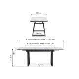 Джек 140(200)х80 серый мрамор larka grey / черный от производителя