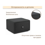 Мягкая прикроватная навесная тумба Mild черная распродажа
