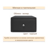Мягкая прикроватная навесная тумба Mild черная недорого