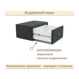 Мягкая прикроватная навесная тумба Mild черная купить