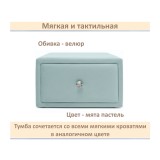 Мягкая прикроватная навесная тумба Mild мята пастель фото