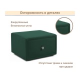 Мягкая прикроватная навесная тумба Mild изумруд от производителя