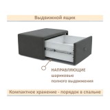 Мягкая прикроватная навесная тумба Mild маренго темно-серая фото