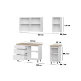 Готовая кухня Денвер 1,6 м, Белый/сонома от производителя