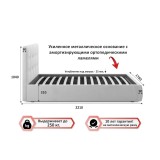 Мягкая кровать Selesta 1600 беж с ортопед.основанием с матрасом  распродажа