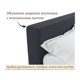 Мягкая кровать Skandi 1600 черная с подъемным механизмом распродажа
