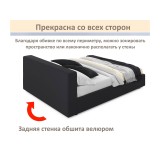 Мягкая кровать Skandi 1600 черная с подъемным механизмом фото