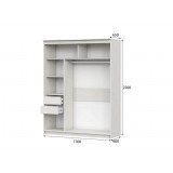 Шкаф-купе №25 1.7 м, грей сосна распродажа