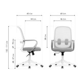 Bust gray / red / white Компьютерное кресло недорого