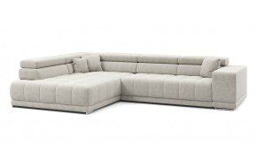 Диван прямой Satellite-S с угловой макси секцией и приставной секцией 323 прямой Серо-бежевый