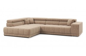 Диван прямой Satellite-S с угловой макси секцией и приставной секцией 323 прямой Светло-коричневый