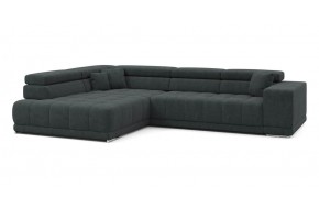 Диван прямой Satellite-S с угловой макси секцией и приставной секцией 323 прямой Серо-синий