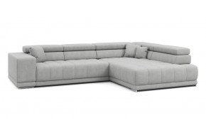 Диван прямой Satellite-S с угловой макси секцией и приставной секцией 323 прямой Светло-серый