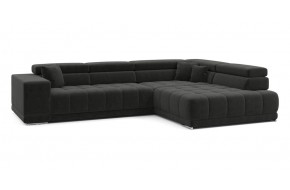 Диван прямой Satellite-S с угловой макси секцией и приставной секцией 323 прямой Темно-серый