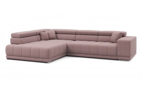 Диван прямой Satellite-S с угловой макси секцией и приставной секцией 323 прямой Брусничный