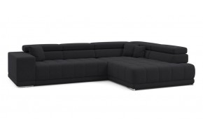 Диван прямой Satellite-S с угловой макси секцией и приставной секцией 323 прямой Темно-серый