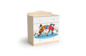 Комод детский Хоккей, Шимо светлый/Белый