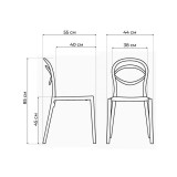 Simple gray Пластиковый стул от производителя