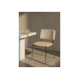 Armond beige / gold Стул на металлокаркасе недорого