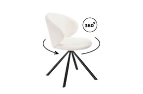 Стул Solomon крутящийся white / black на металлокаркасе