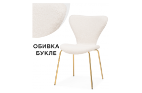 Стул Solo white / gold на металлокаркасе