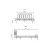 Рейк 120х200 черная Кровать купить