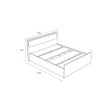 Кровать с проложками ДСП Фиеста LIGHT 140х200, венге купить