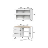 Готовая кухня Токио 1.2 м, Белый распродажа