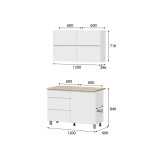 Готовая кухня Токио 1.2 м, Белый от производителя
