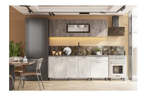 Кухня Готовая 2.0 м КГ 9, Цеент темный, Цемент светлый