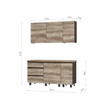Готовая кухня Энигма 1,6 м, Дуб каньон, венге распродажа