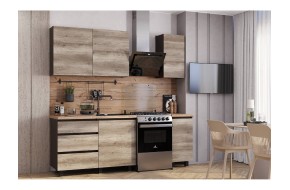 Кухонный гарнитур Готовая Энигма 1,6 , Дуб каньон, венге