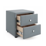Мягкие прикроватные тумбы Cubo (серый комплект 2 штуки) купить