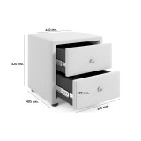 Мягкие прикроватные тумбы Cubo (серый комплект 2 штуки) от производителя