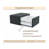 Мягкая прикроватная навесная тумба Mild черная купить