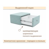 Мягкая прикроватная навесная тумба Mild мята пастель недорого