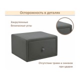Мягкая прикроватная навесная тумба Mild маренго темно-серая купить
